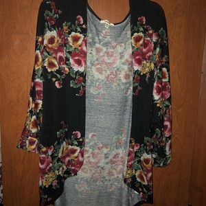 Loose Floral Print Cardigan